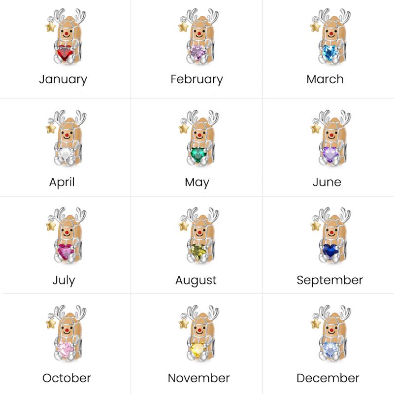 Peanut Reindeer Embraces Heart Charm