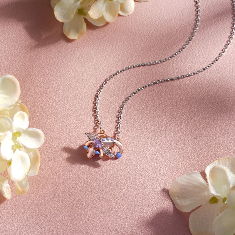 Fun Persimmon Dragon Necklace