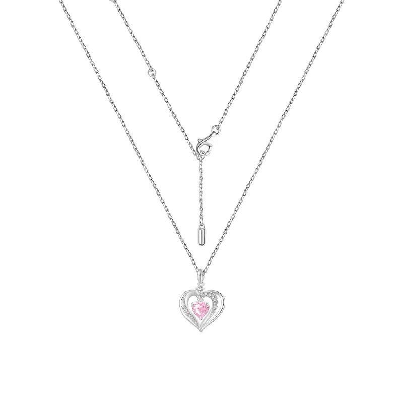 Forever Love Heart Birthstone Necklace