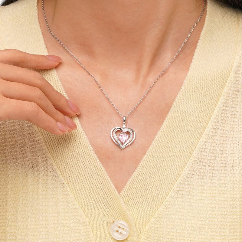 Forever Love Heart Birthstone Necklace