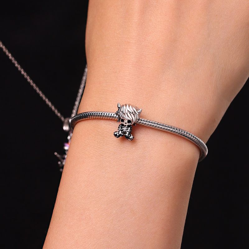 Skull Highland Cow Charm