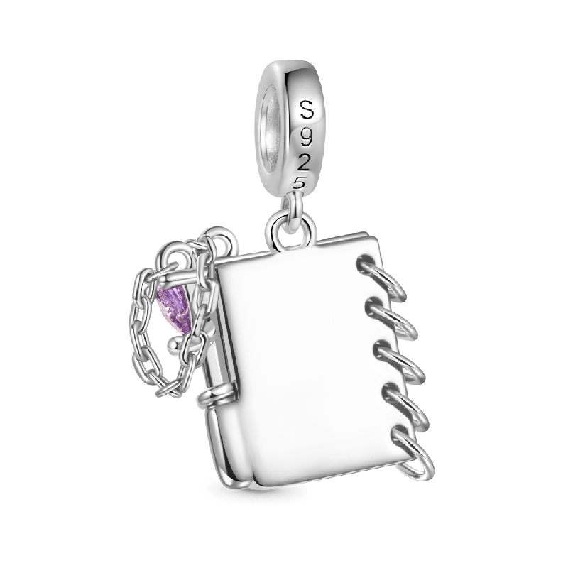 Black Cat Diary with Flip-page Pendant