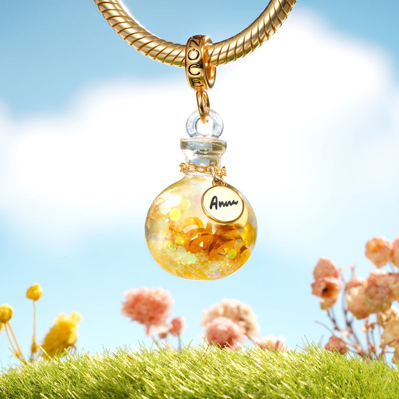 Sequin Luminous Quicksand Bottle Pendant