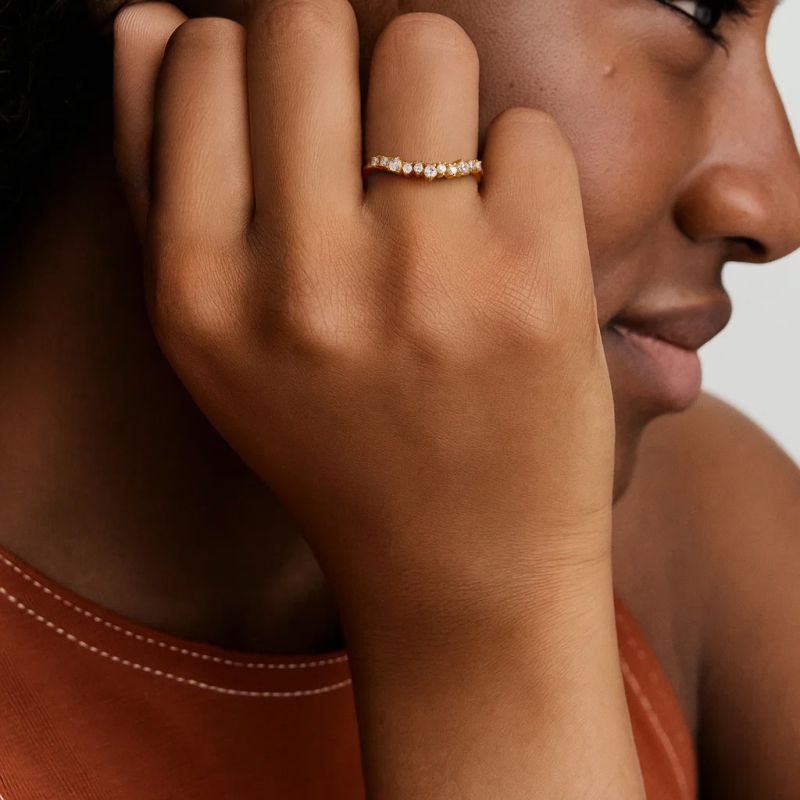 14K/10K Solid Cluster Ring