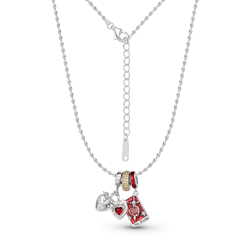 Red Tarot Necklace Set