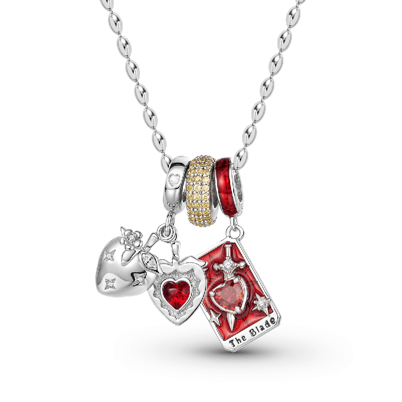 Red Tarot Necklace Set