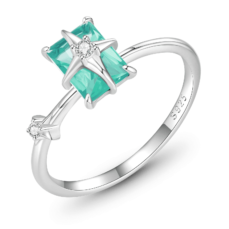 Gnoce Starburst Solitaire Ring