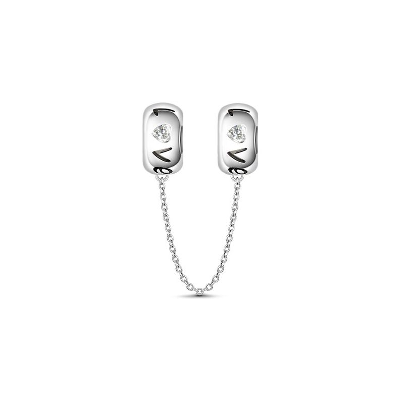 Safety Chain Engraved Love