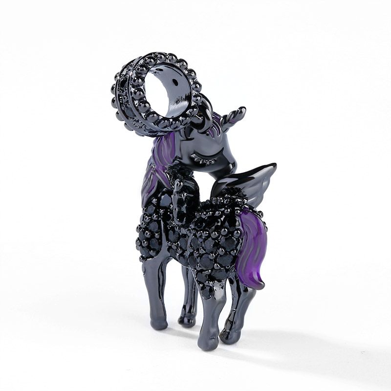 Black Unicorn Pendant