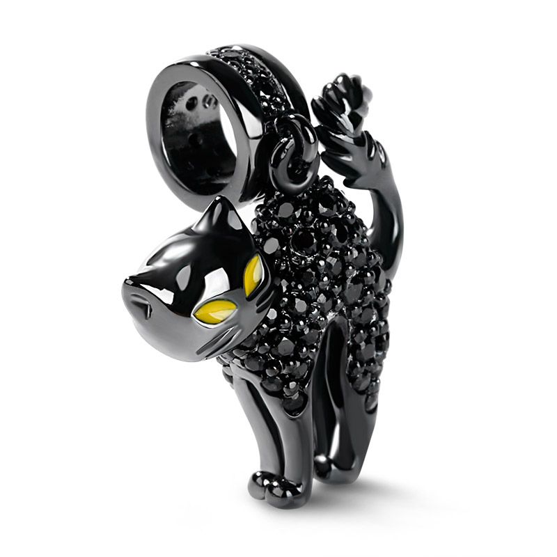 Naughty Black Cat Pendant