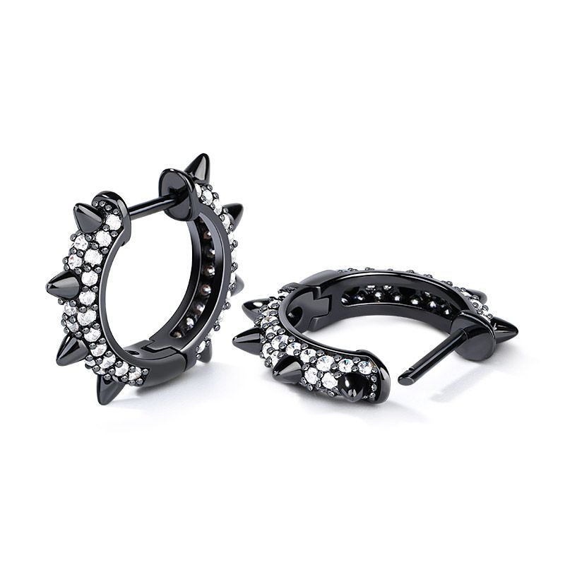 Black Mohawk Earrings
