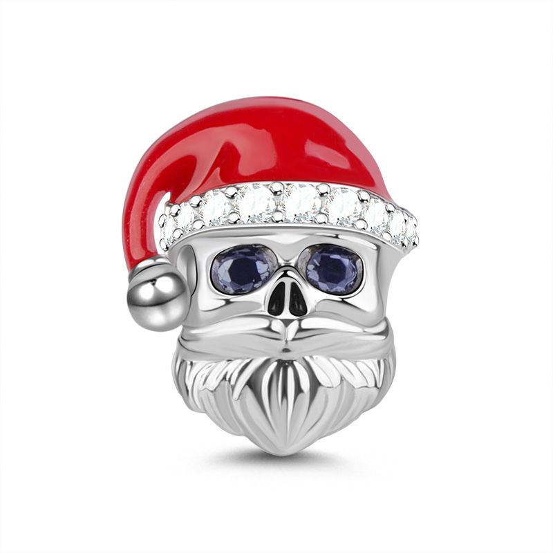 Santa Claus Skull Charm