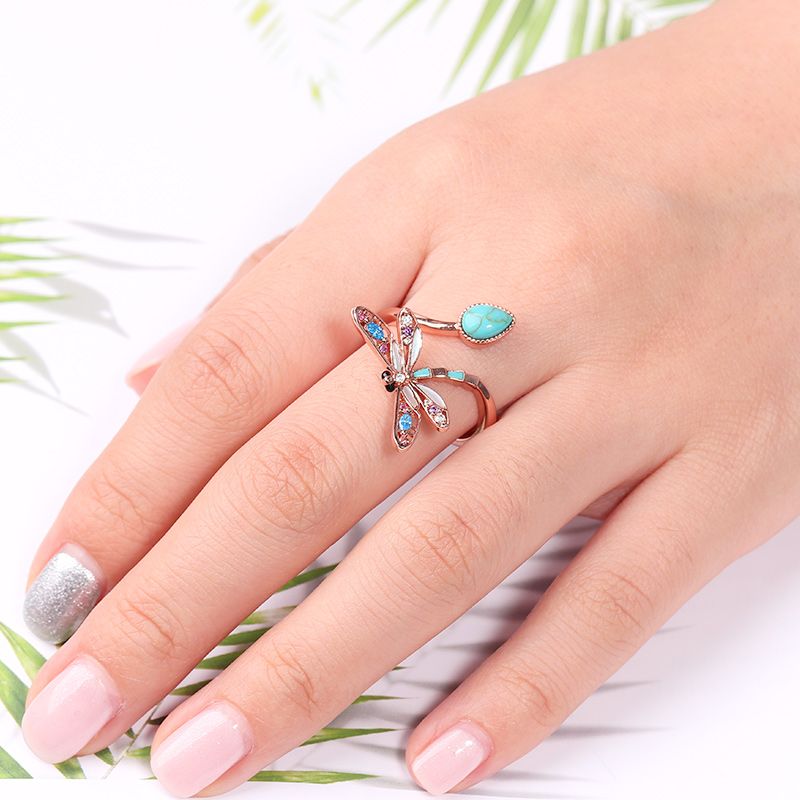 Turquoise Dragonfly Ring