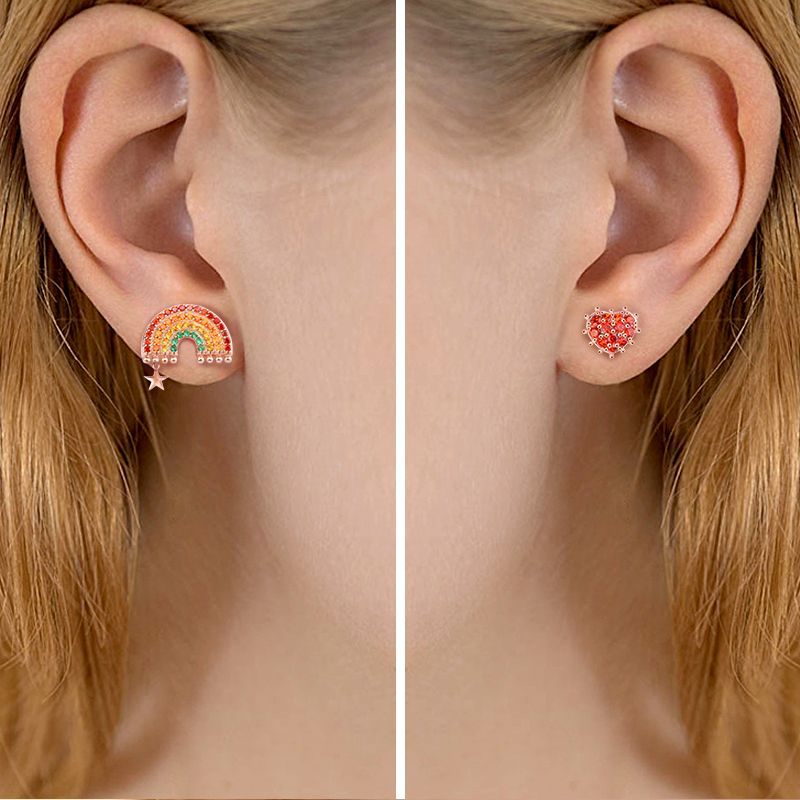 Rainbow Stud Earrings