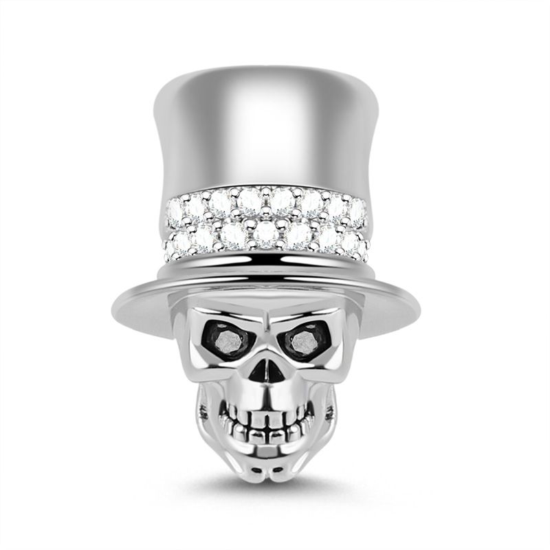 Skull Wears Hat Charm