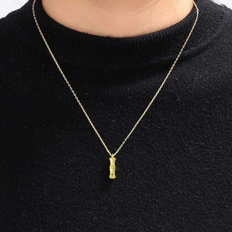 Bamboo Initial I Necklace
