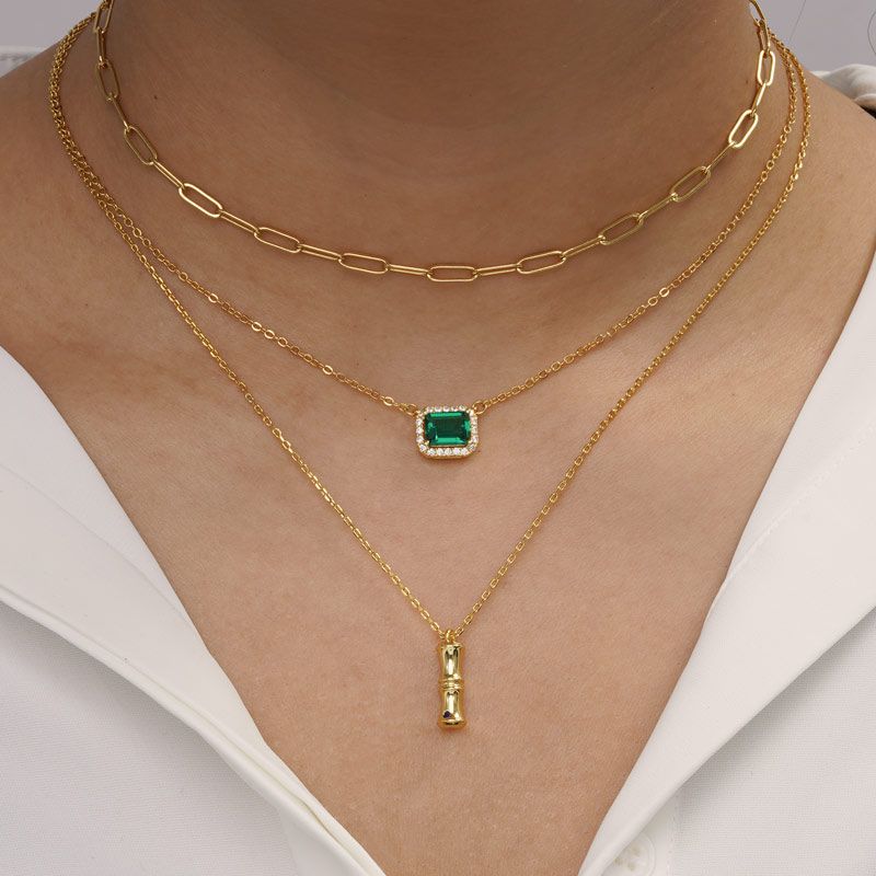 Bamboo Initial I Necklace