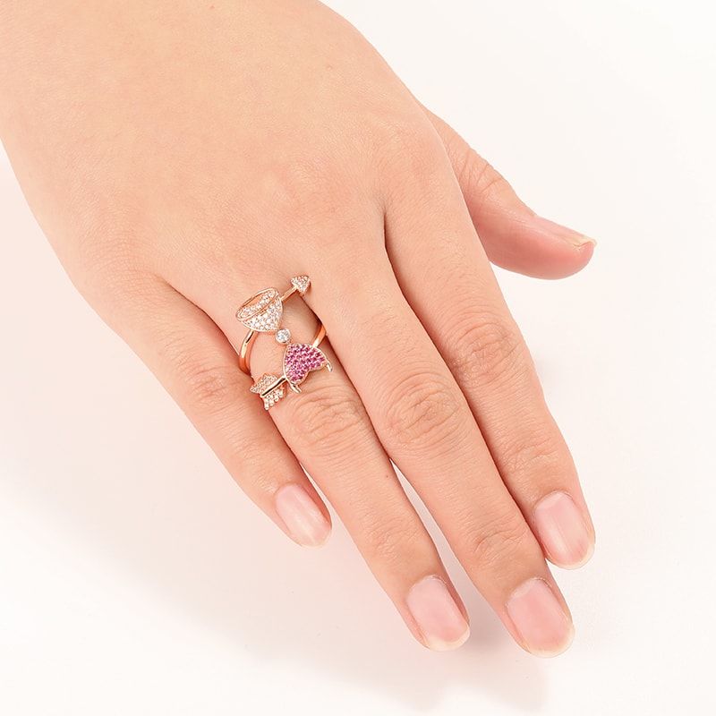 Angel & Devils Heart Ring