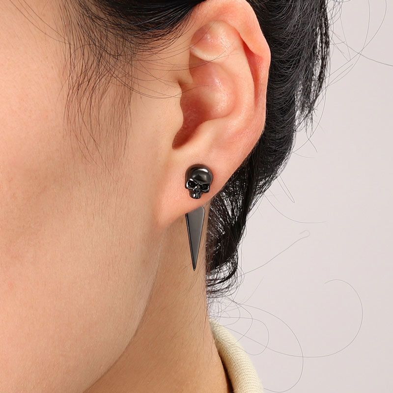 Black Skull Earring Jackets