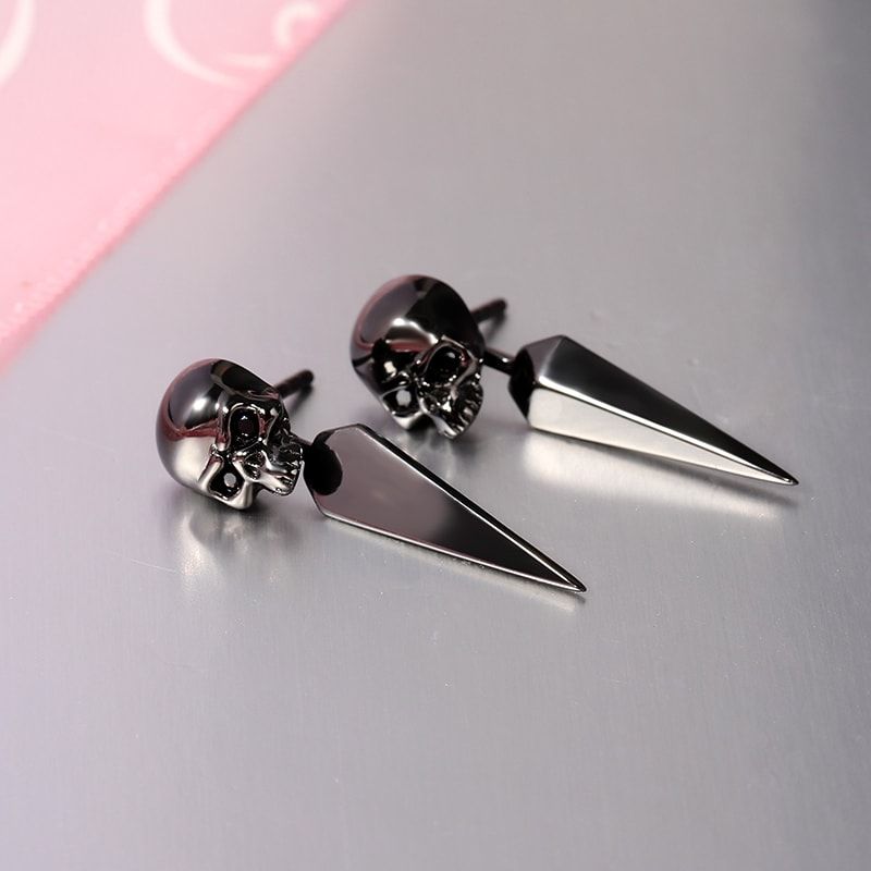Black Skull Earring Jackets