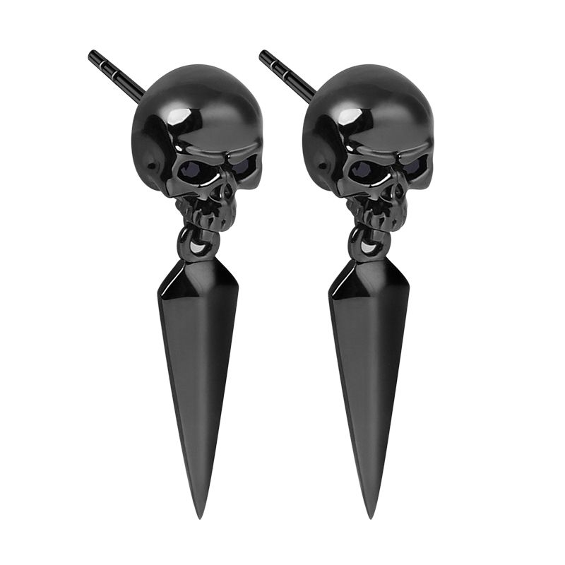 Black Skull Earrings
