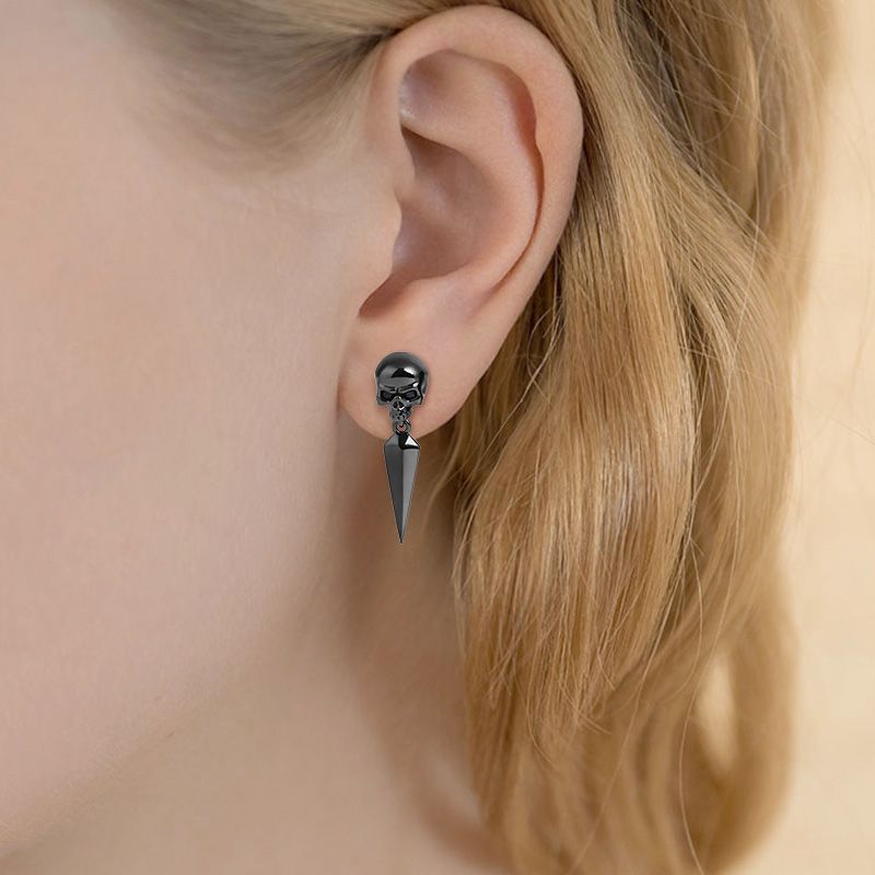 Black Skull Earrings