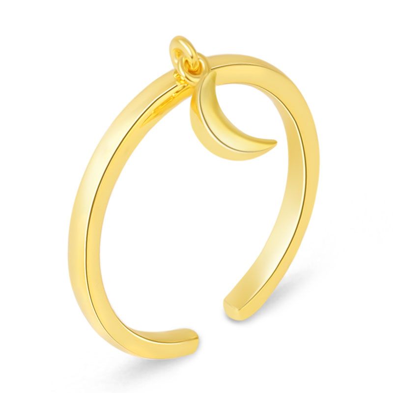 Crescent Moon Open Ring