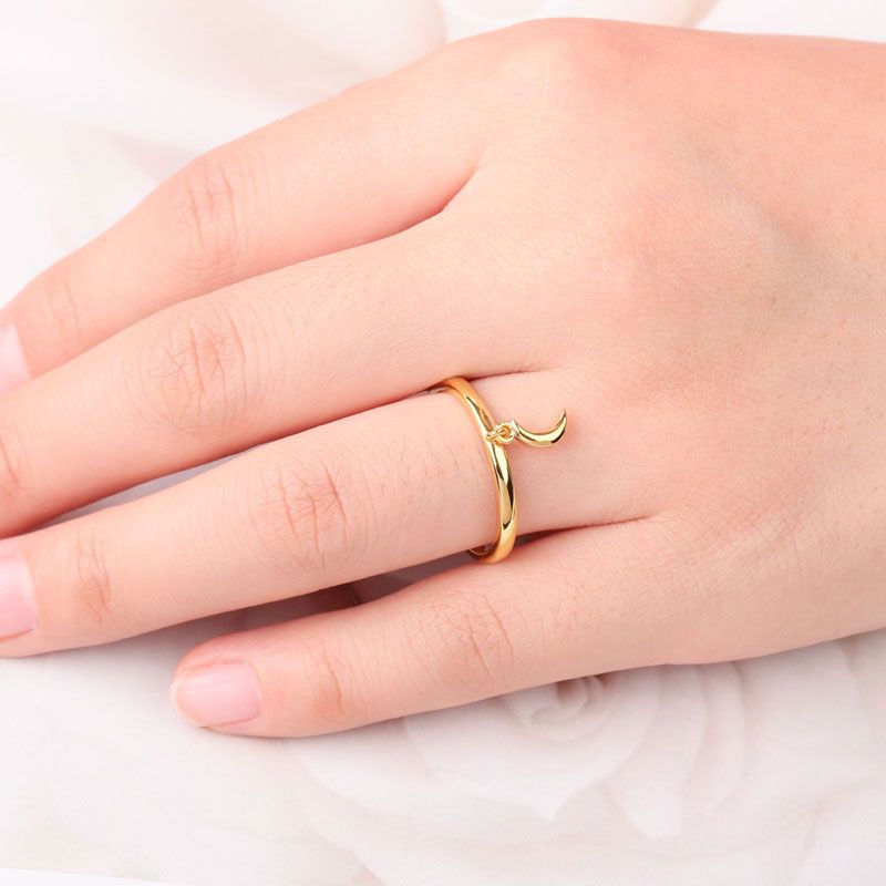 Crescent Moon Open Ring