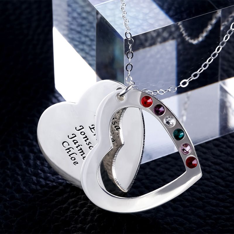 Personalized Heart Family Necklace