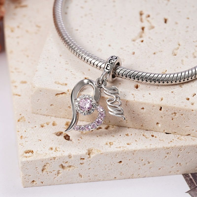 Mom Heart-shaped Pendant