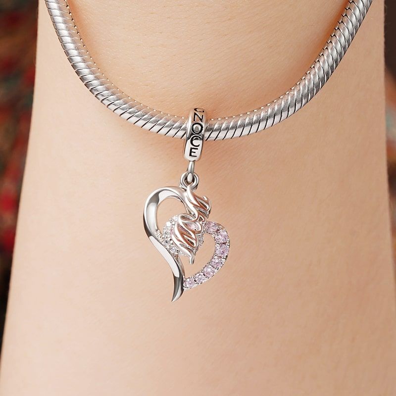 Mom Heart-shaped Pendant