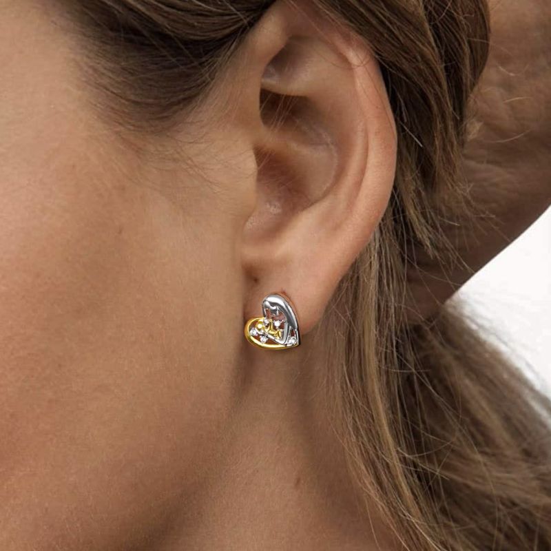 Mom Hugs Baby Ear Studs