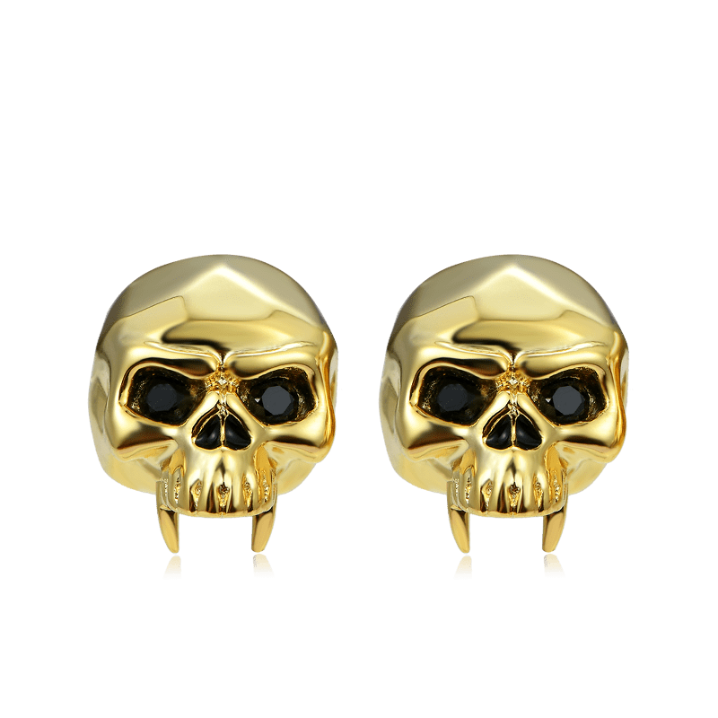 Golden Skull Studs