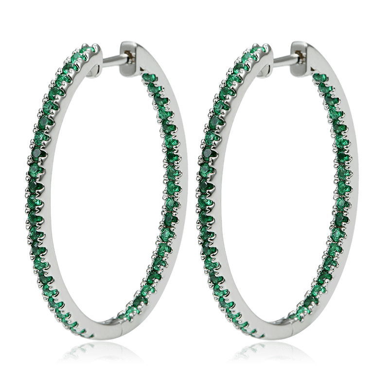 Green Crystal Hoop