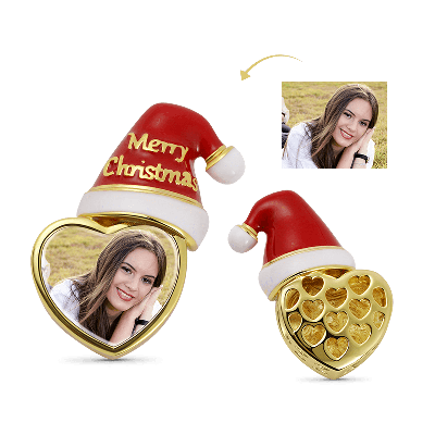 Christmas Hat Photo Charm