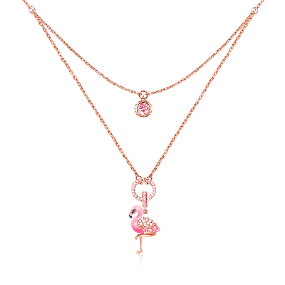 "Fiery Passion" Flamingo Necklace