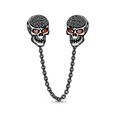 Black Skull Safety Chain
