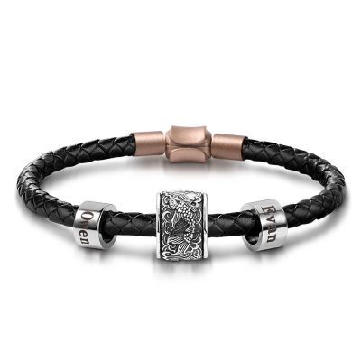 Koi Fish & Customized Charms Bracelet