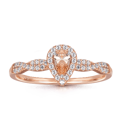 Twisted Teardrop Ring