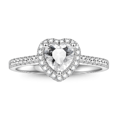 Sparkling Heart Ring