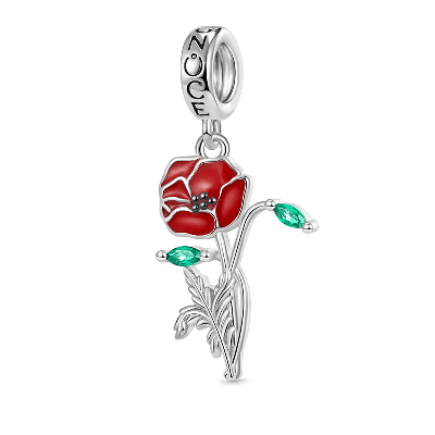 Poppy Flower Pendant