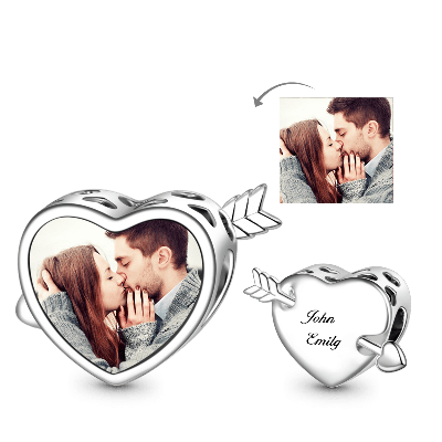 Sweetheart Engravable Photo Charm
