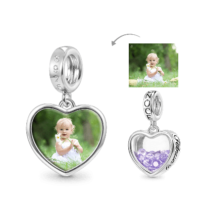 Feb.Birthstone Photo Pendant
