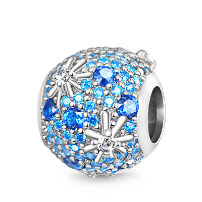 Blue Fireworks Charm