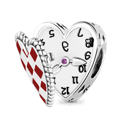 Magic Clock Heart Charm