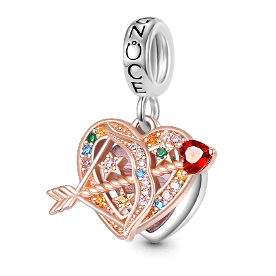 Bow&Arrow Heart Pendant