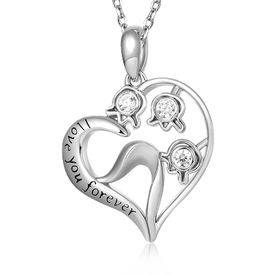 Lily of the Valley Heart Necklace