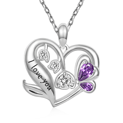 Flower Heart Necklace