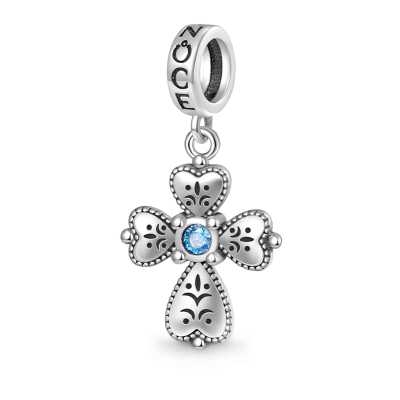 Faith in Heart Cross Pendant