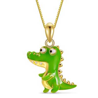 Green Crocodile Necklace